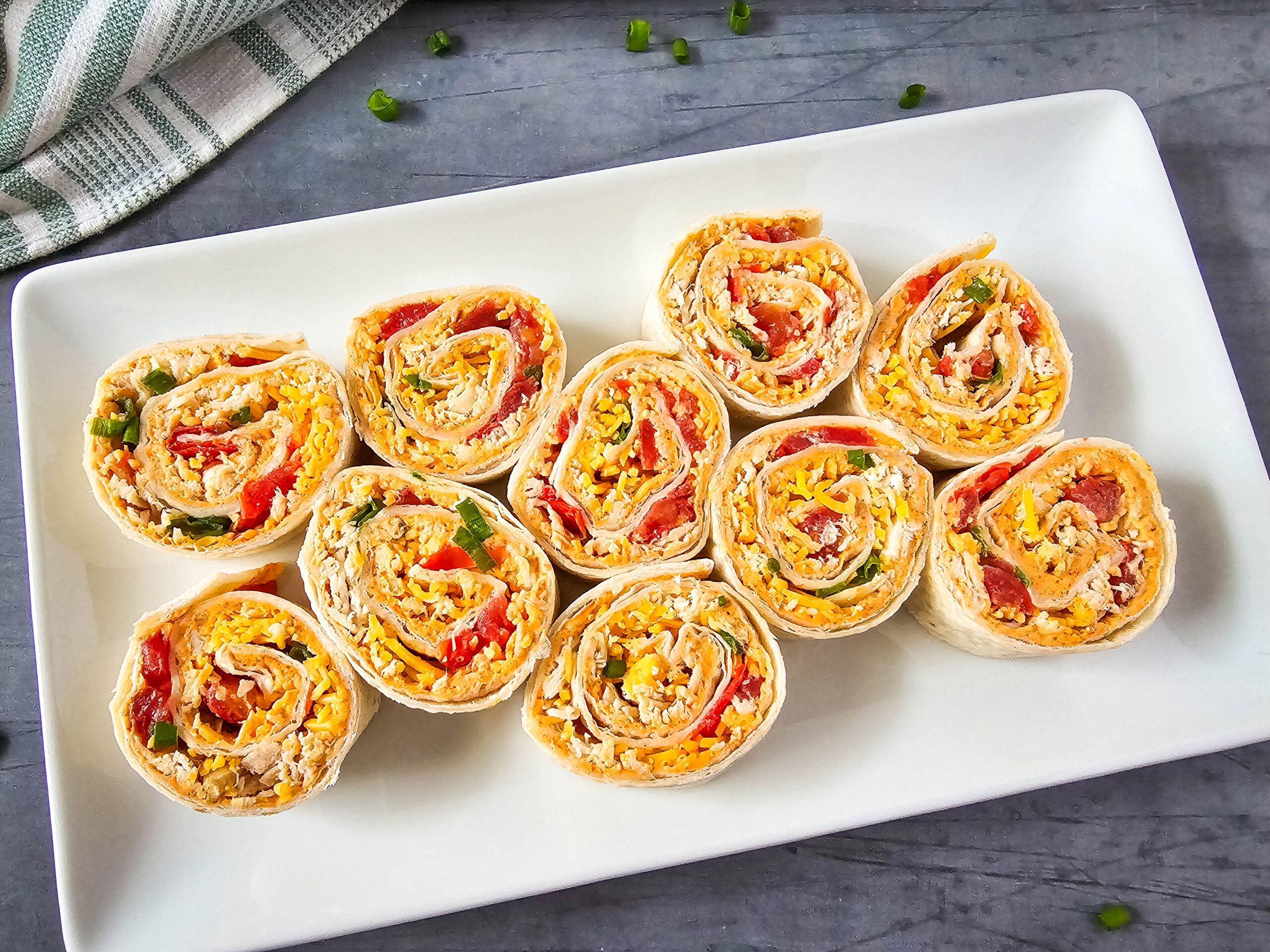 Tex-Mex Chicken Enchilada Pinwheels 1 Tex-Mex Chicken Enchilada Pinwheels
