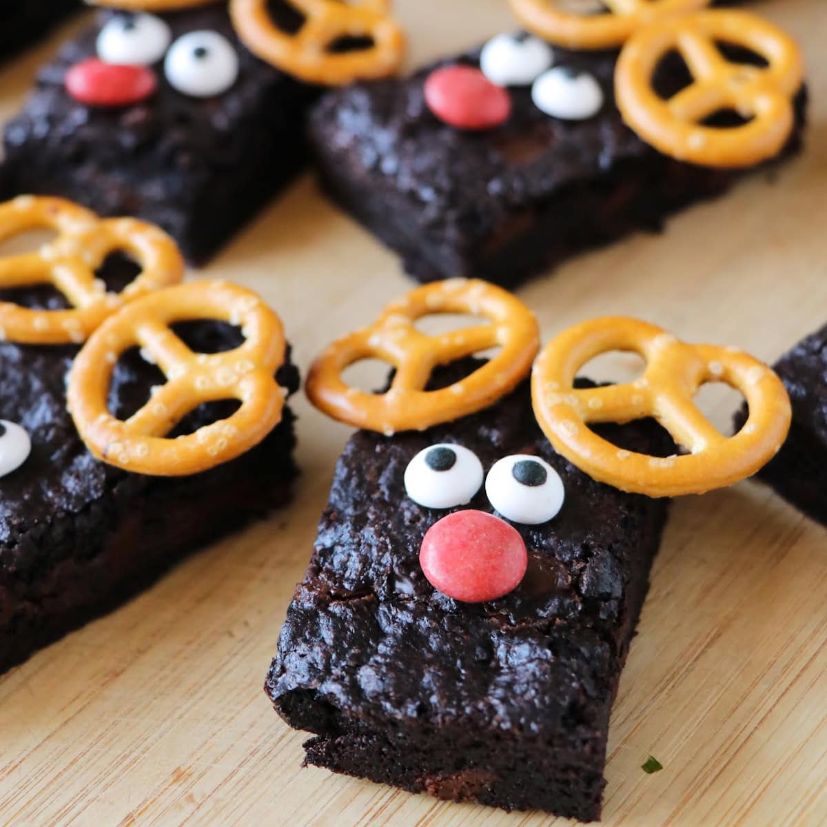 Fudgy Christmas Rudolph Brownies 1 Rudolph Brownies featured image
