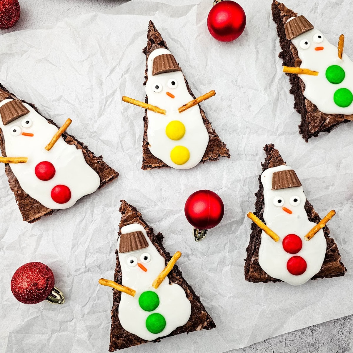 Christmas Snowman Brownies 1 Christmas Snowman Brownies