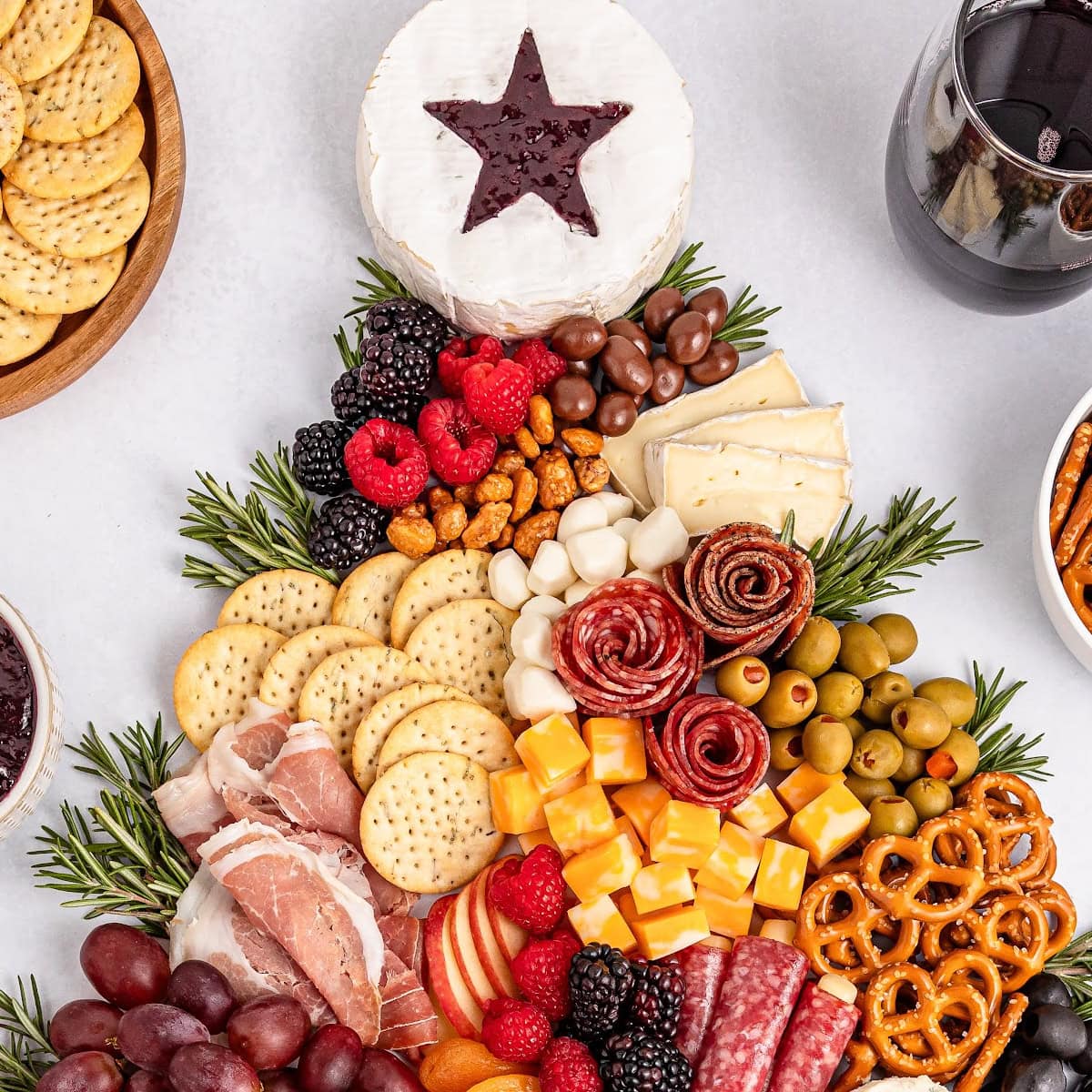 Christmas Tree Charcuterie Board on a Grazing Table 1 Christmas Tree Charcuterie Board featured image