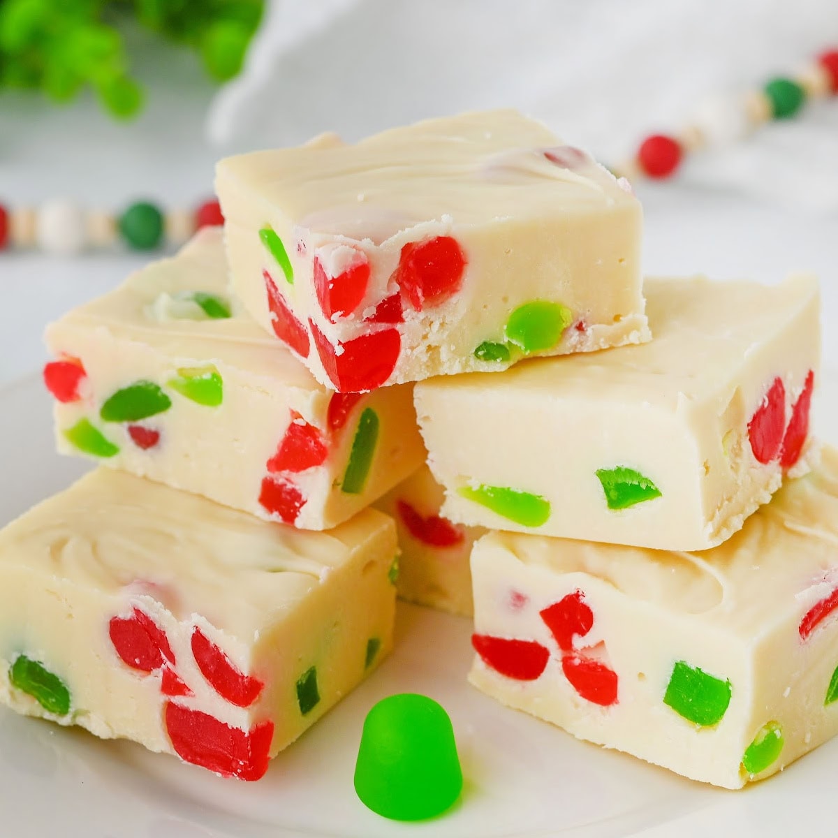 Christmas Gum Drop Fudge 1 gum drop fudge