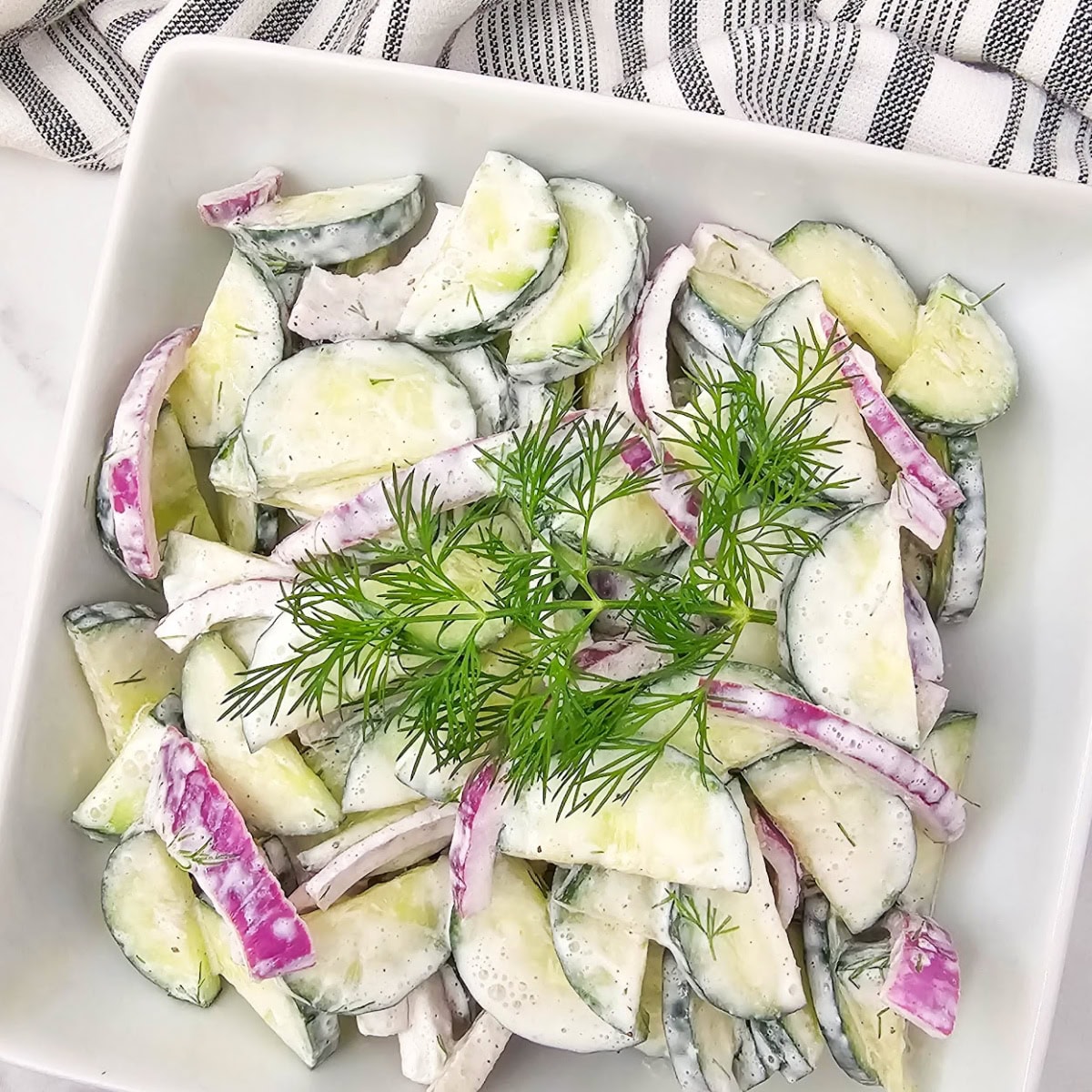 Creamy Cucumber Salad 1 cucumber salad featured image