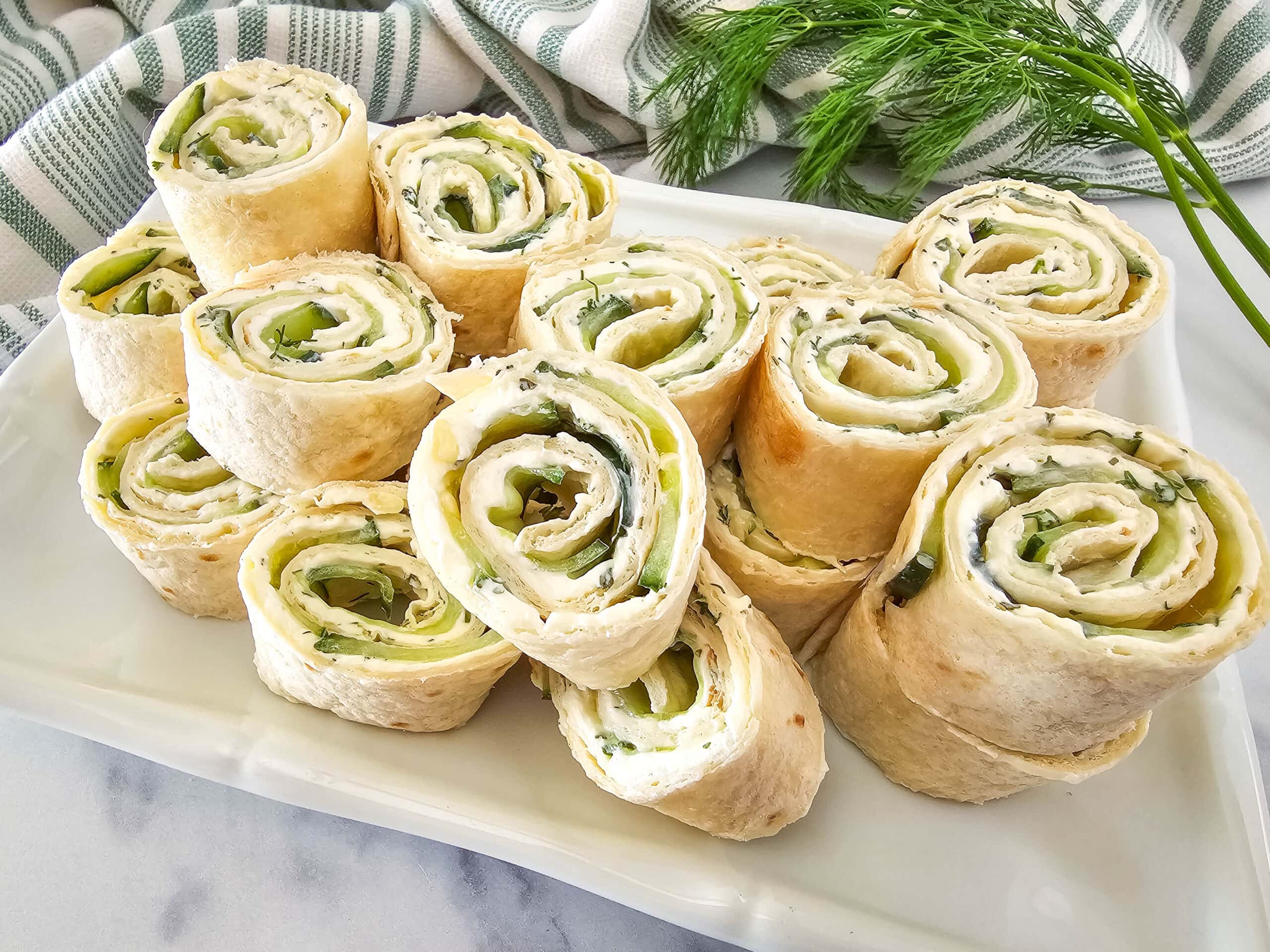 Light and Refreshing Cucumber Dill Pinwheels 1 Light and Refreshing Cucumber Dill Pinwheels