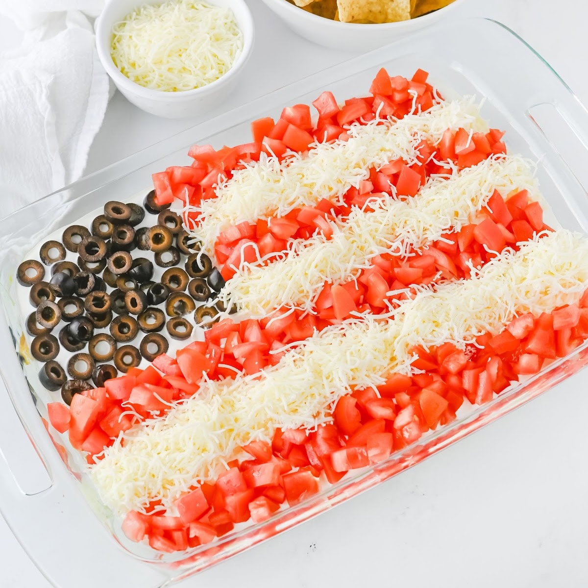 4th of July Flag Taco Dip