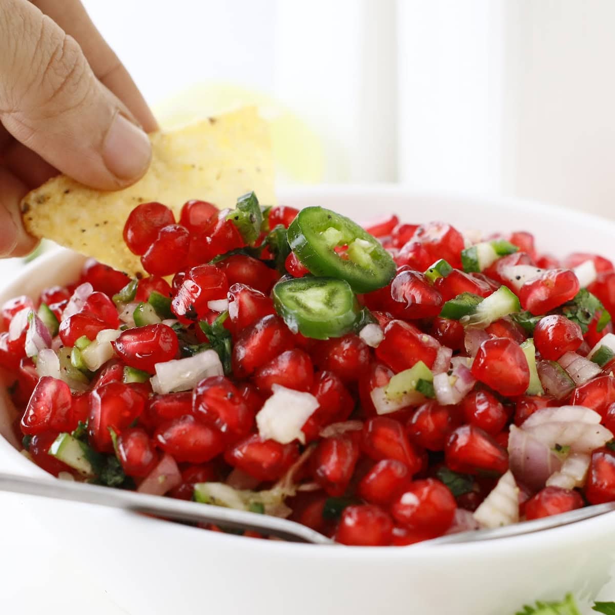 Fresh Pomegranate Salsa 1 pomegranate salsa featured image