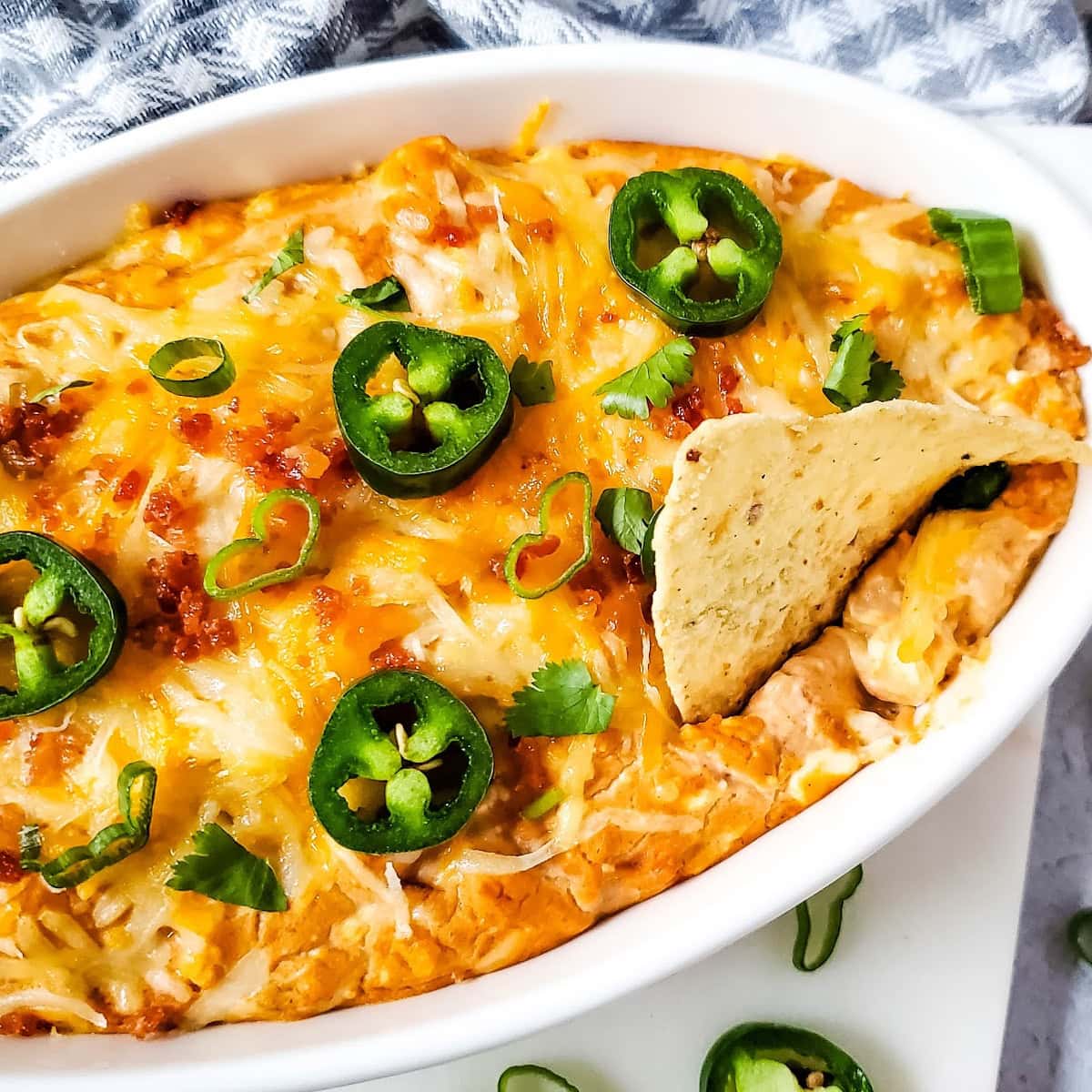 Hot Cheesy Bacon Bean Dip 1 bacon bean dip featured image