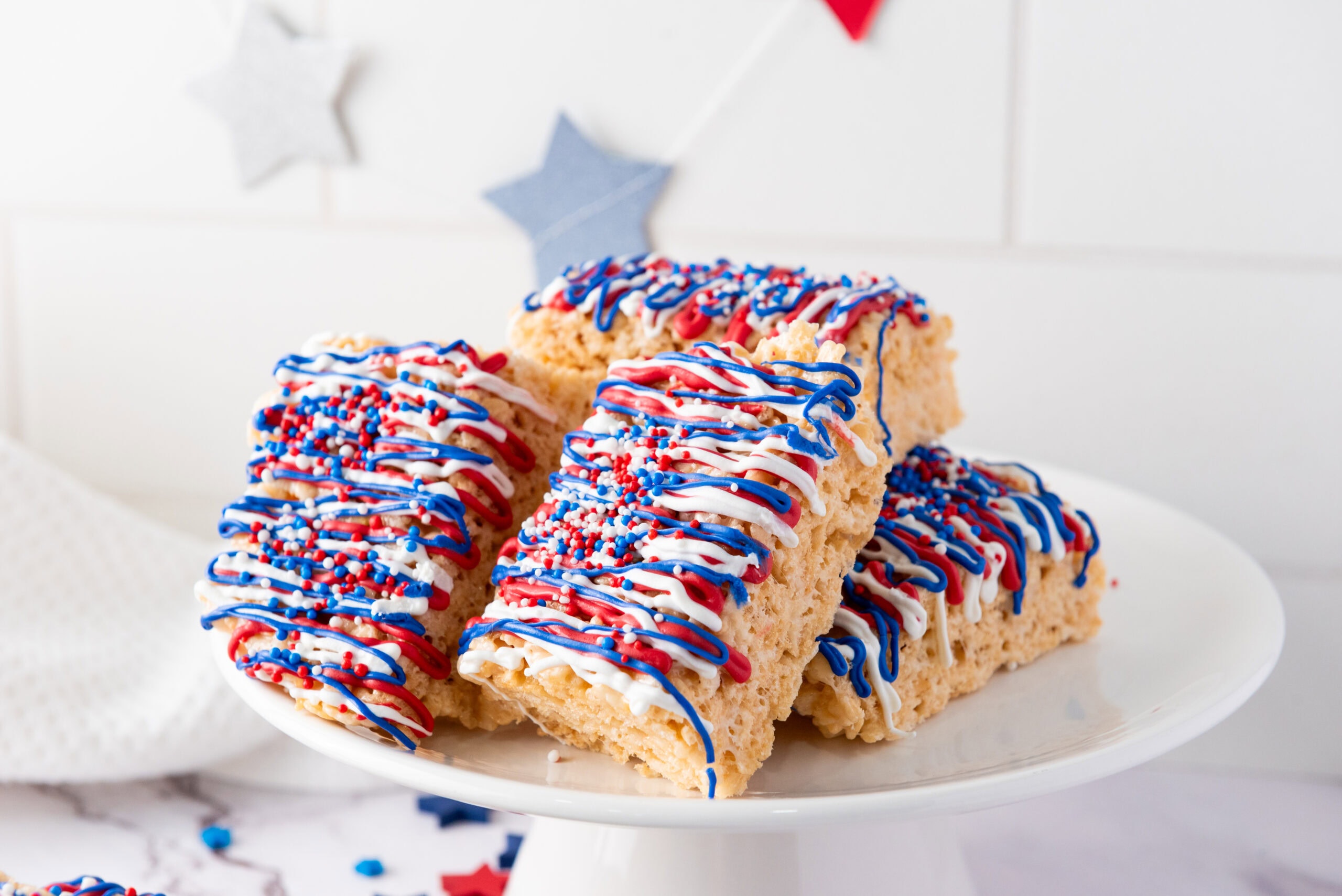 Red, White, and Blue Rice Krispie Treats 1 Red, White, and Blue Rice Krispie Treats