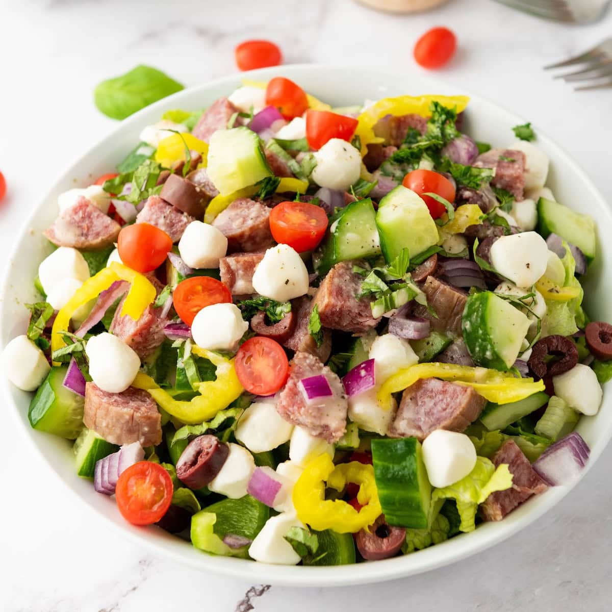 Italian Chopped Salad with Zesty Dressing 1 Italian Chopped Salad Featured Image