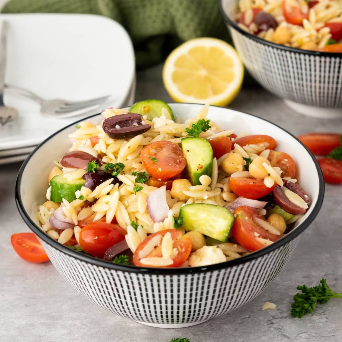 Mediterranean Orzo Pasta Salad 1 orzo pasta salad featured image