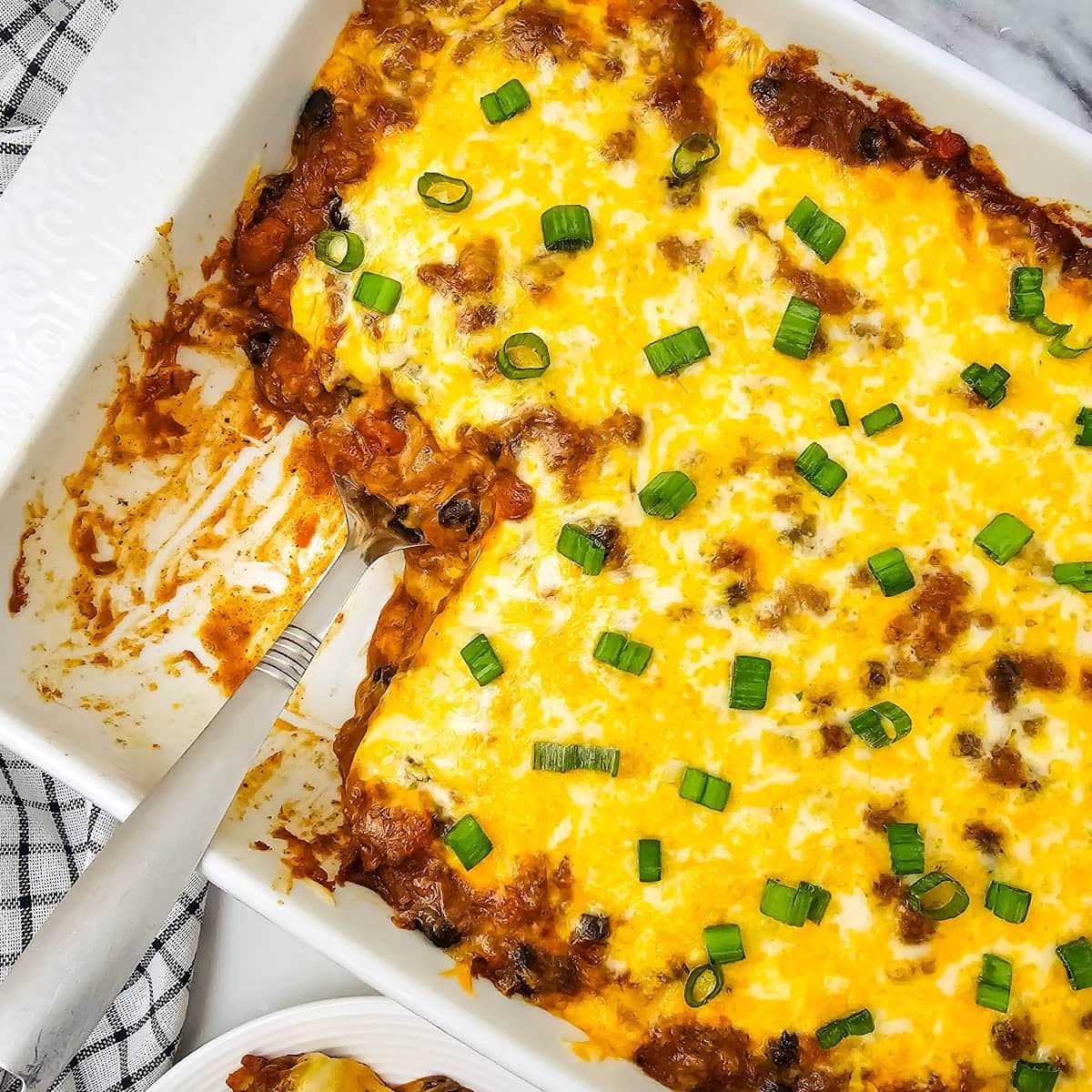 mexican lasagna featured image