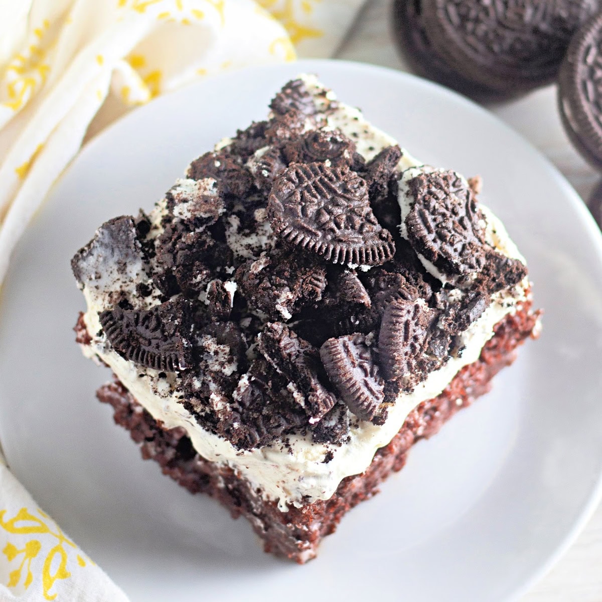 Creamy, Dreamy Milk and Oreo Poke Cake