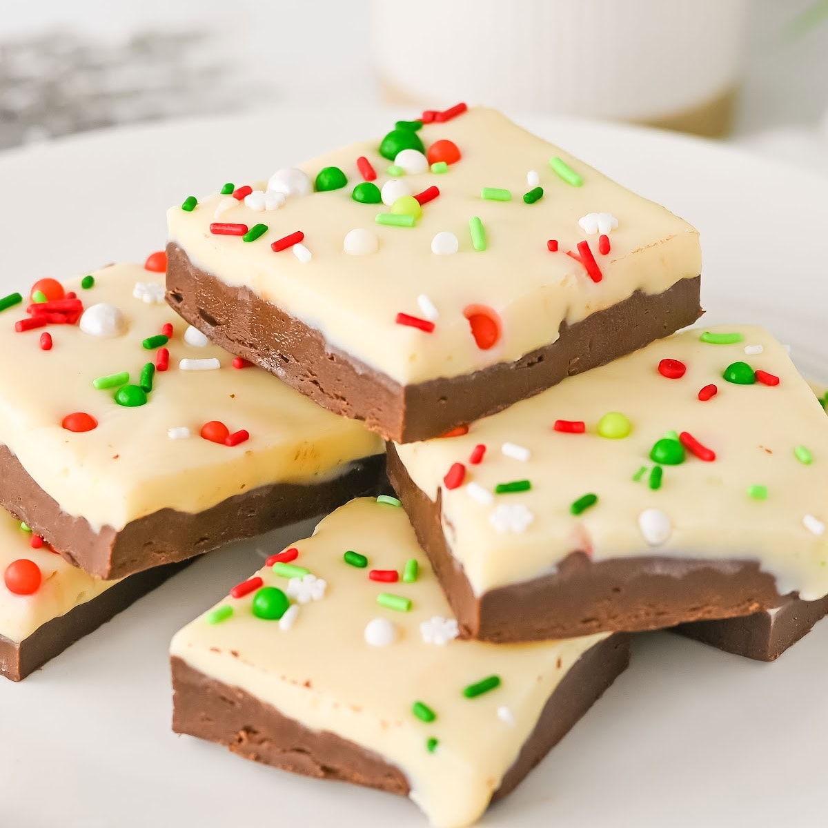 No-Bake Layered Christmas Chocolate Fudge 1 christmas fudge featured image