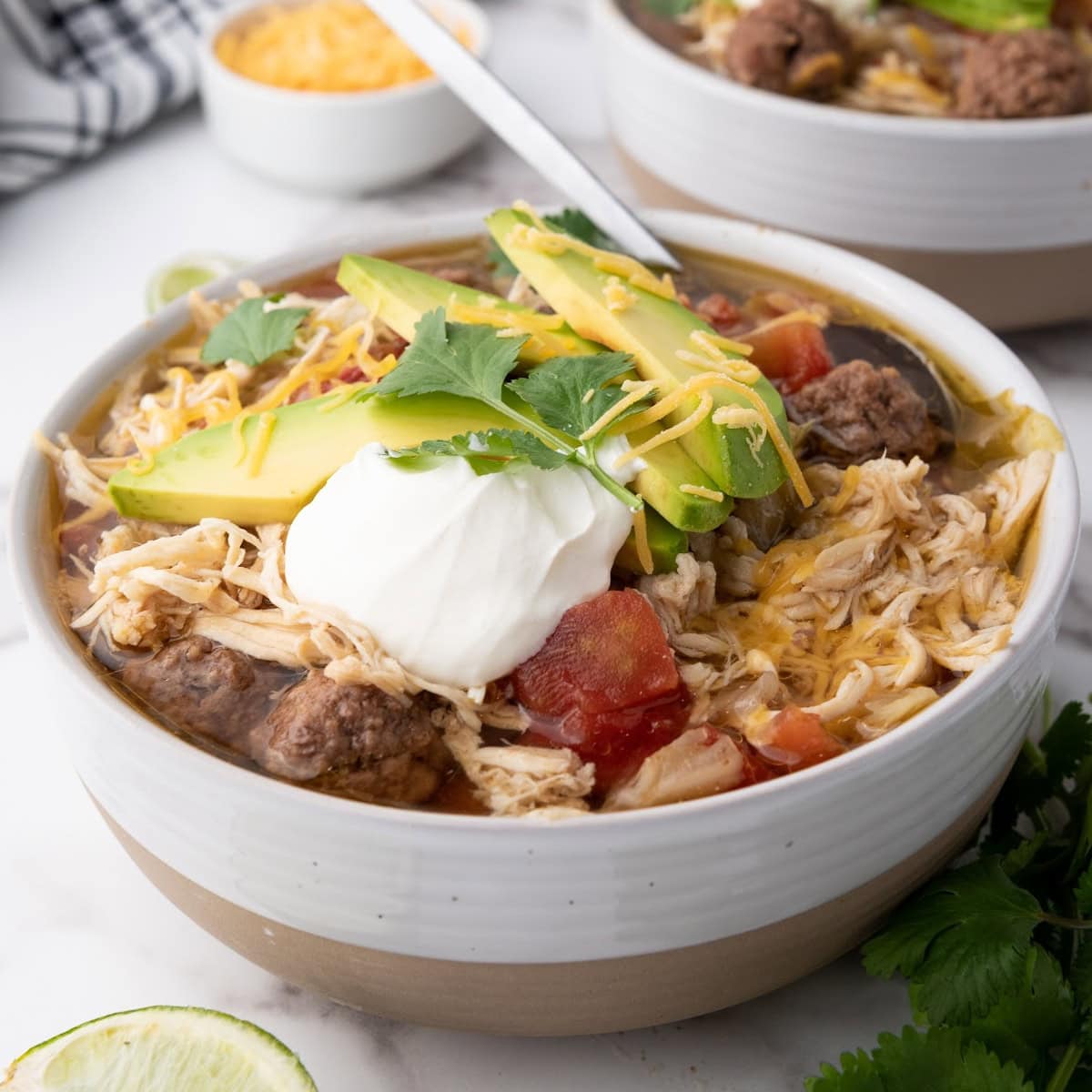 Slow Cooker Chicken and Beef Taco Soup 1 One-Pot Chicken and Beef Taco Soup Social Media Image