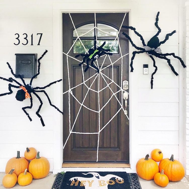 Spiderweb Halloween Door