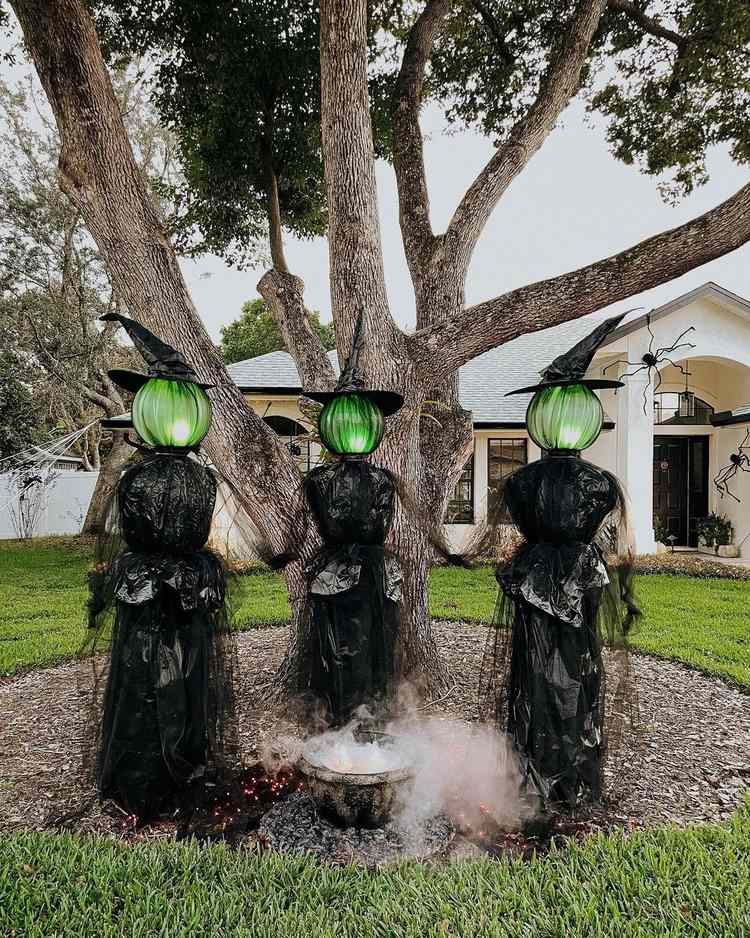 Glowing green witches