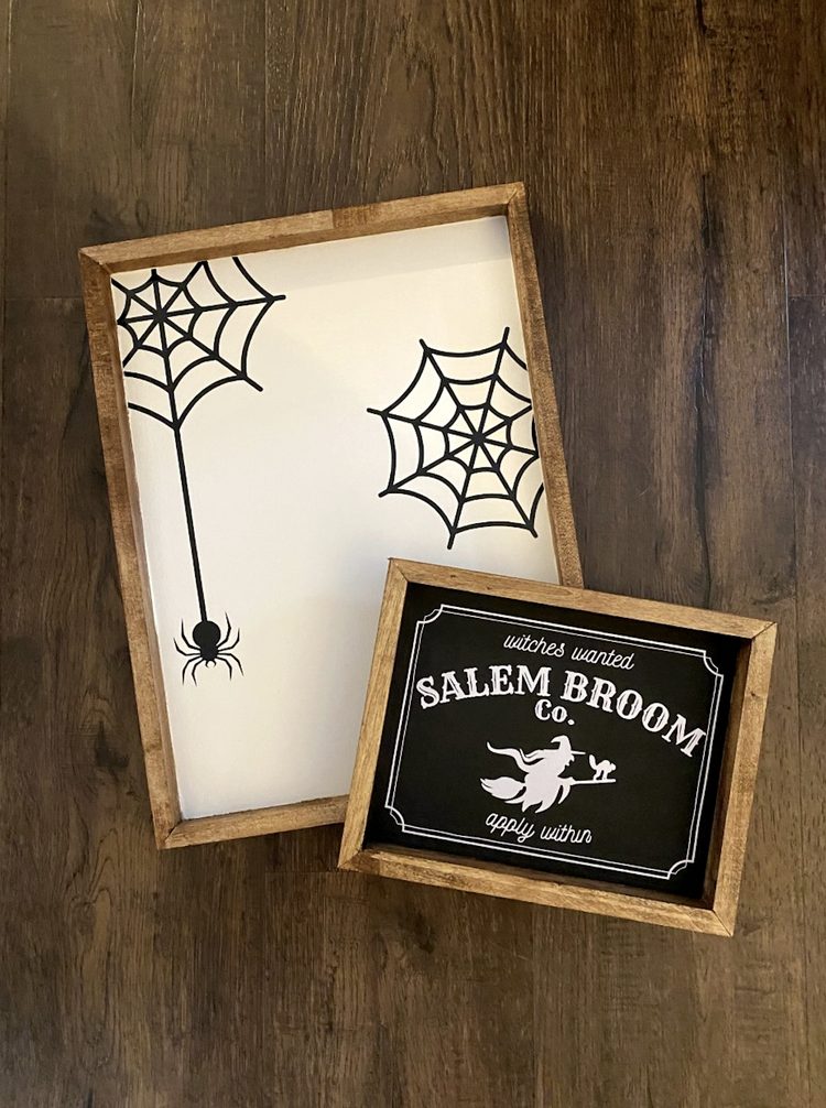 printable signs in wooden frames