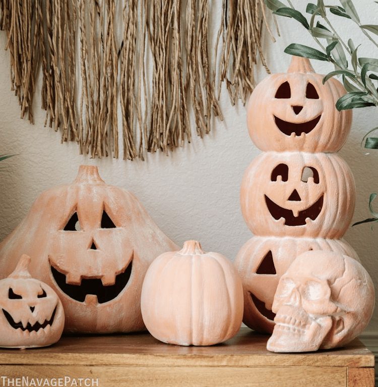 diy terracotta pumpkins