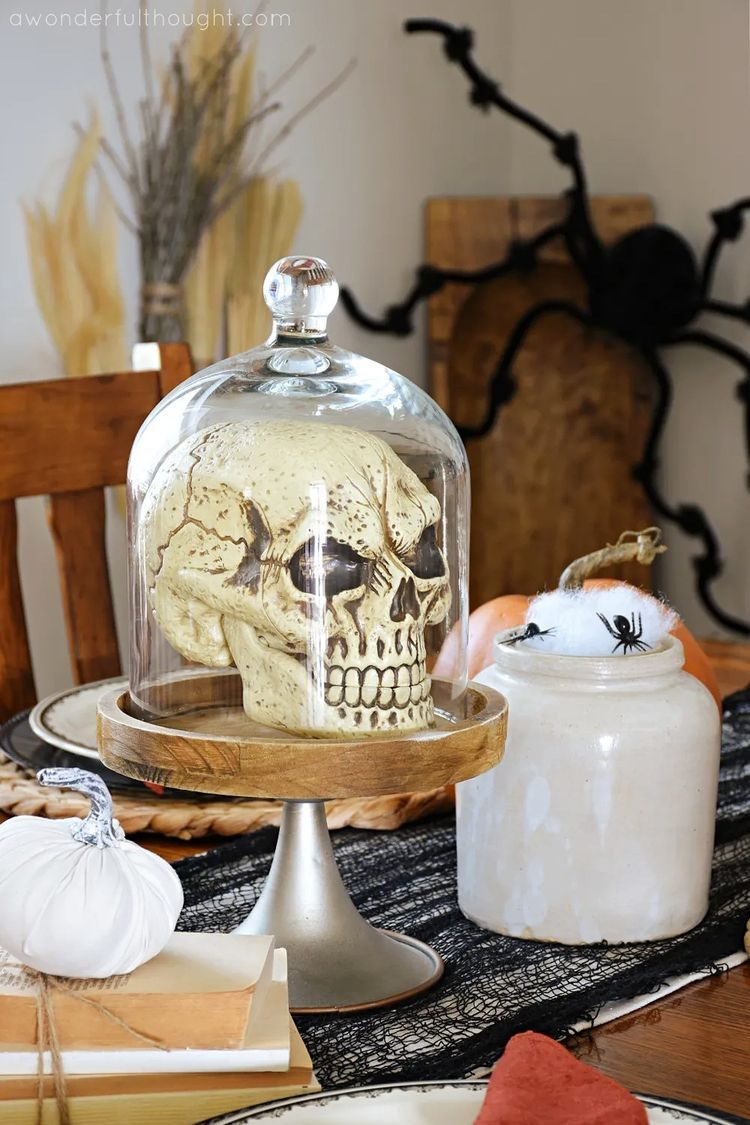 Halloween skull centerpiece