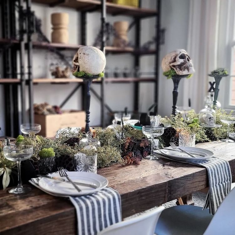 layered Halloween centerpiece