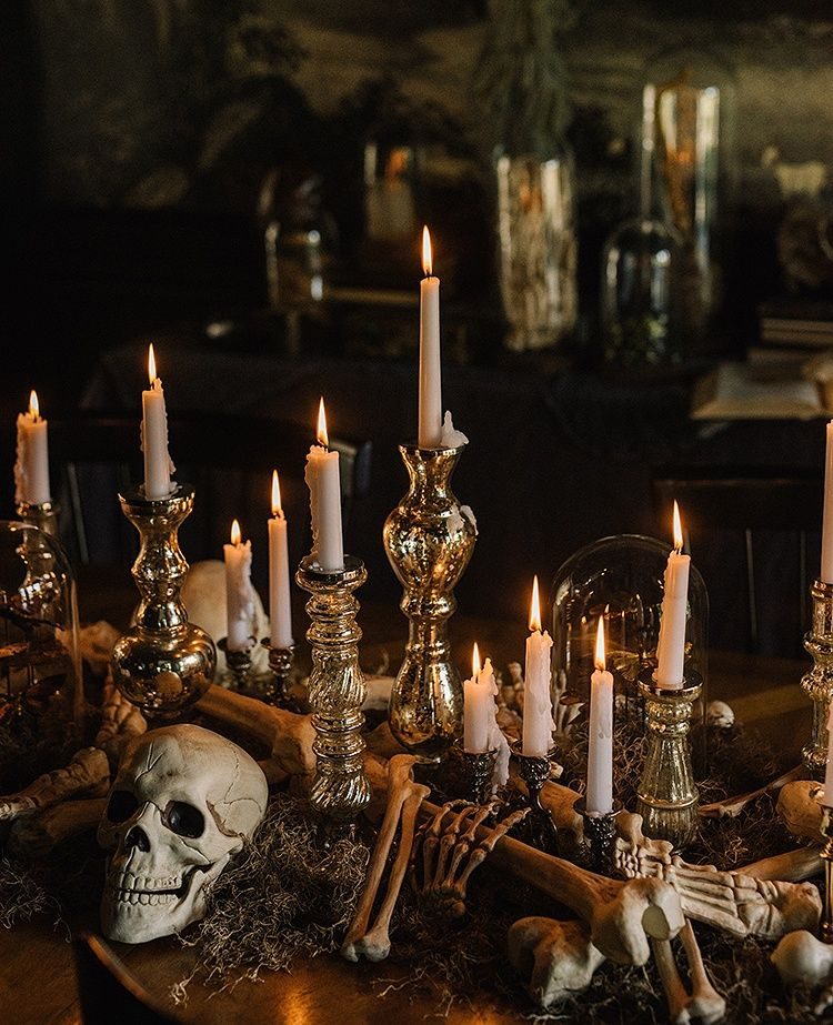 melting candles Halloween centerpiece