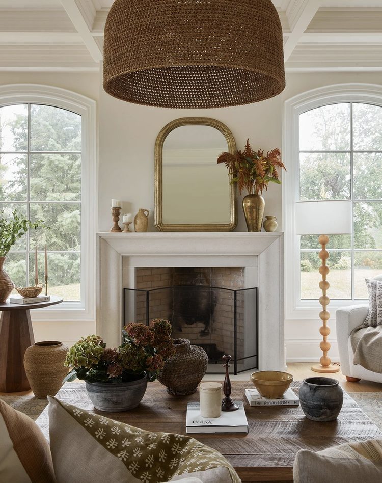 dried bouquet halloween mantel ideas