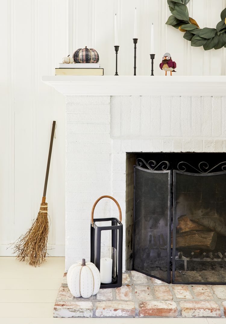 halloween mantel ideas felted decor