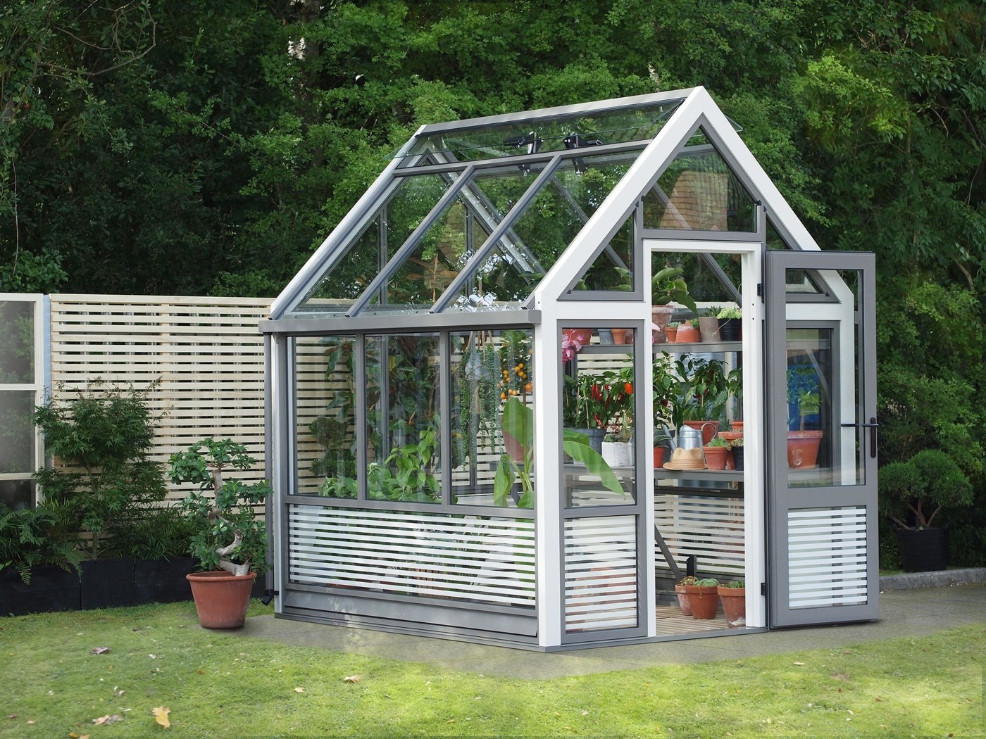 Modern aluminium greenhouse