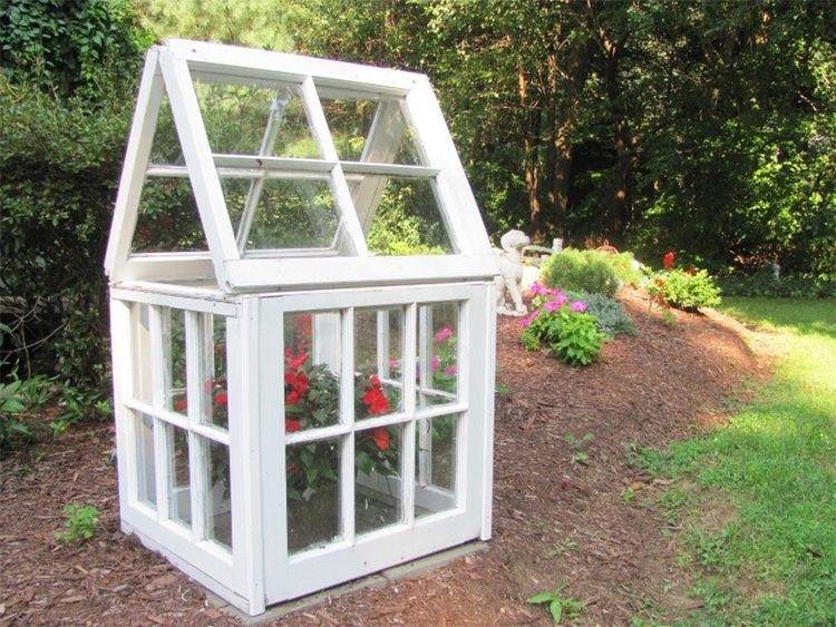 Little greenhouse made from old windows