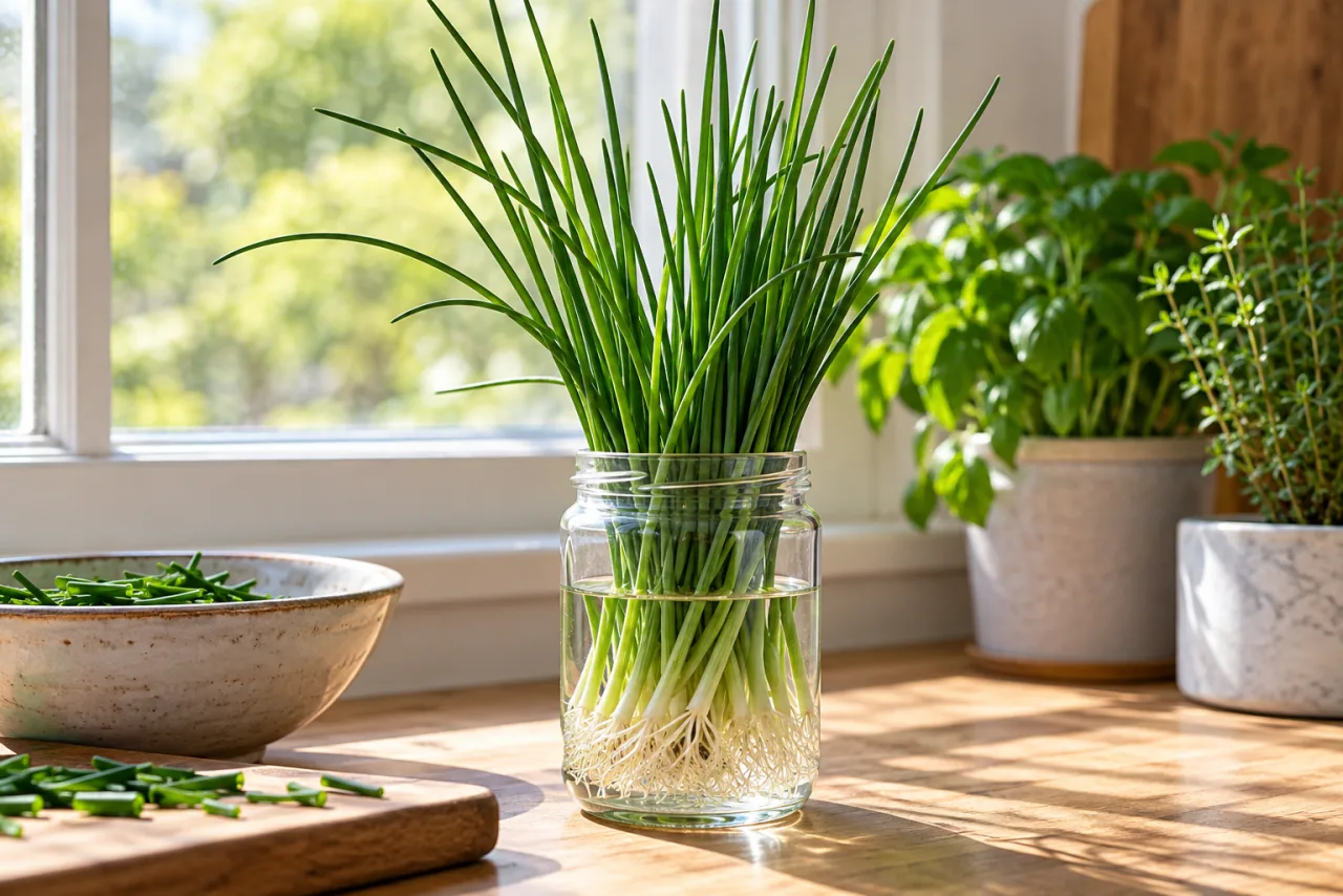 12 Herbs You Can Grow With Just Water All Year Round 5 Chives