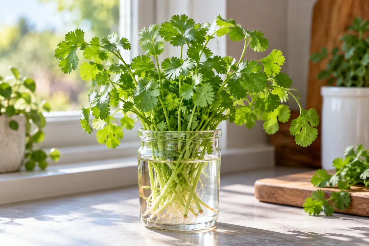 12 Herbs You Can Grow With Just Water All Year Round 6 Cilantro