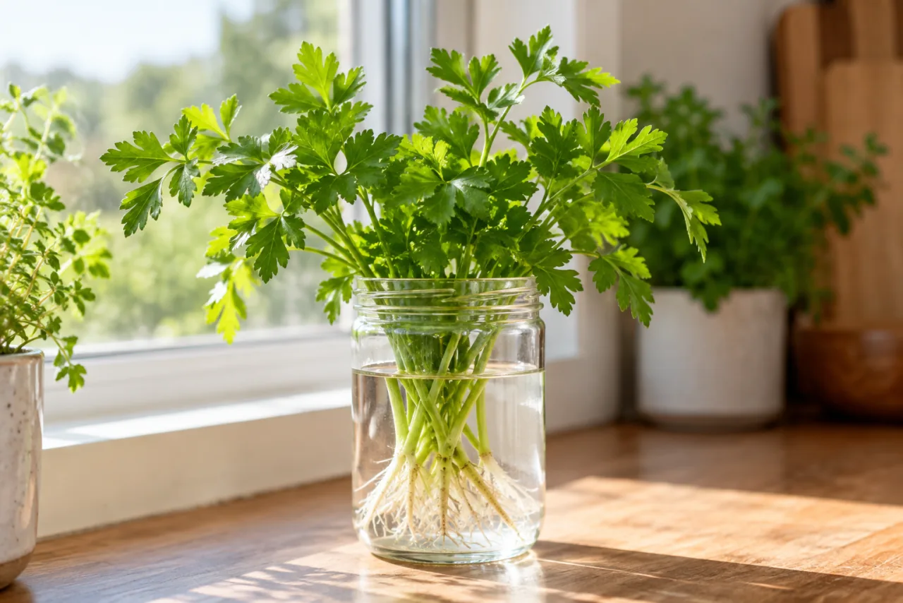12 Herbs You Can Grow With Just Water All Year Round 7 Parsley
