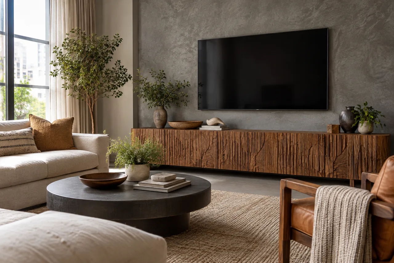 50 Living Room Decor Ideas to Inspire Your Next Design Project 22 Choose Textural Finishes