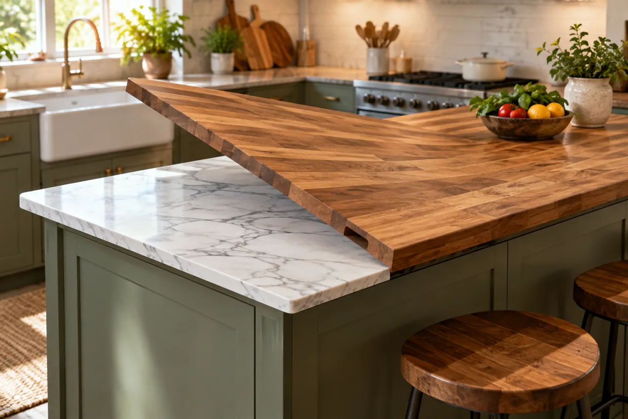 28 Stylish & Functional Kitchen Countertop Ideas to Try Now 26 Reversible Countertop Options