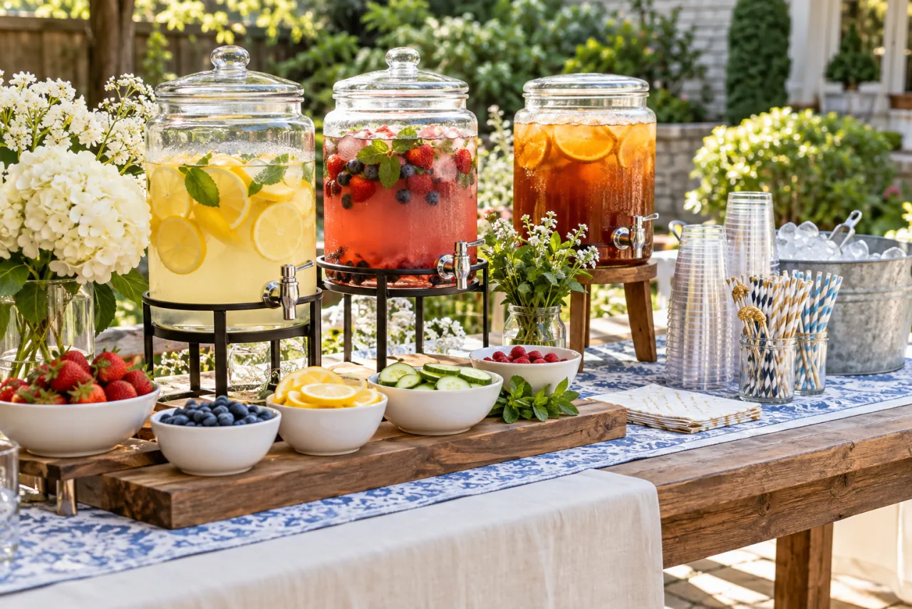 Set up a DIY Drink Station With Refreshing Beverages