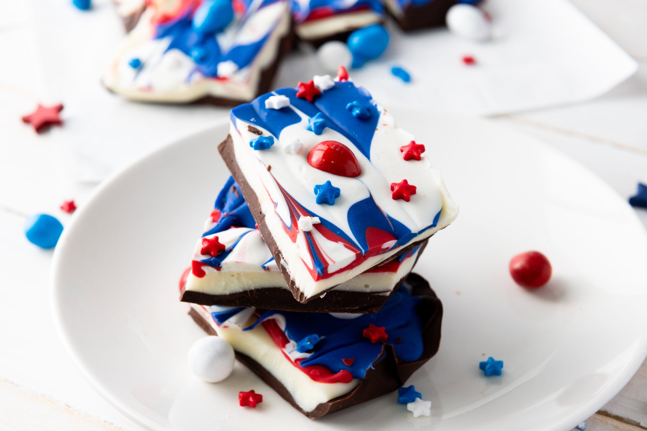 Red, White, and Blue Chocolate Bark 1 Red, White, and Blue Chocolate Bark