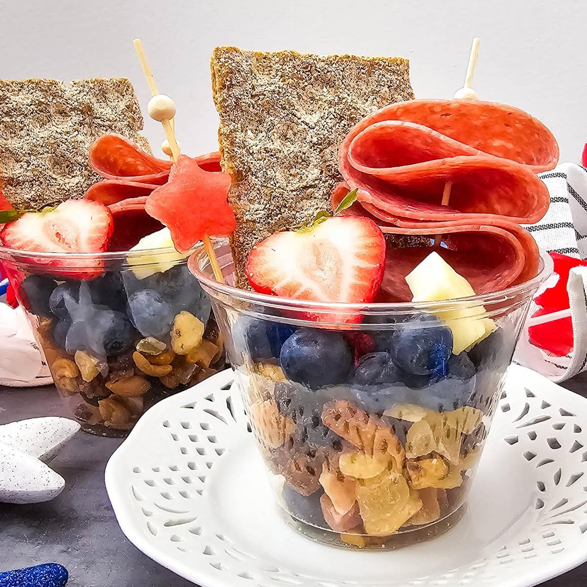 Red, White, and Blue Charcuterie Cups 1 Red, White, and Blue Charcuterie Cups