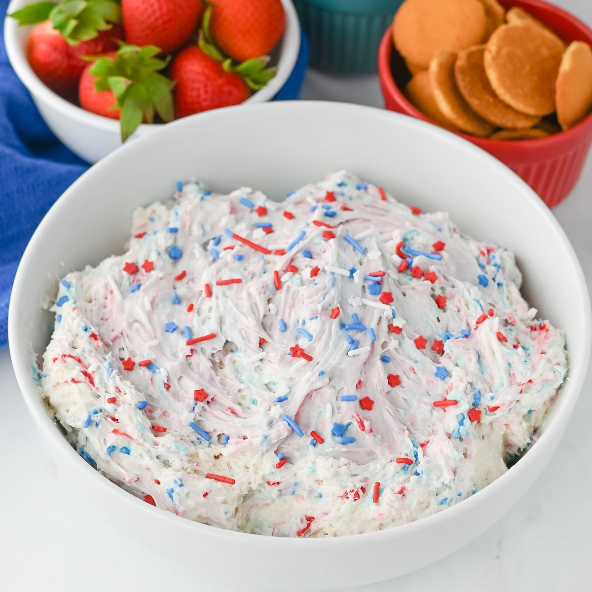 Red, White, and Blue Funfetti Dip 1 Red, White, and Blue Funfetti Dip