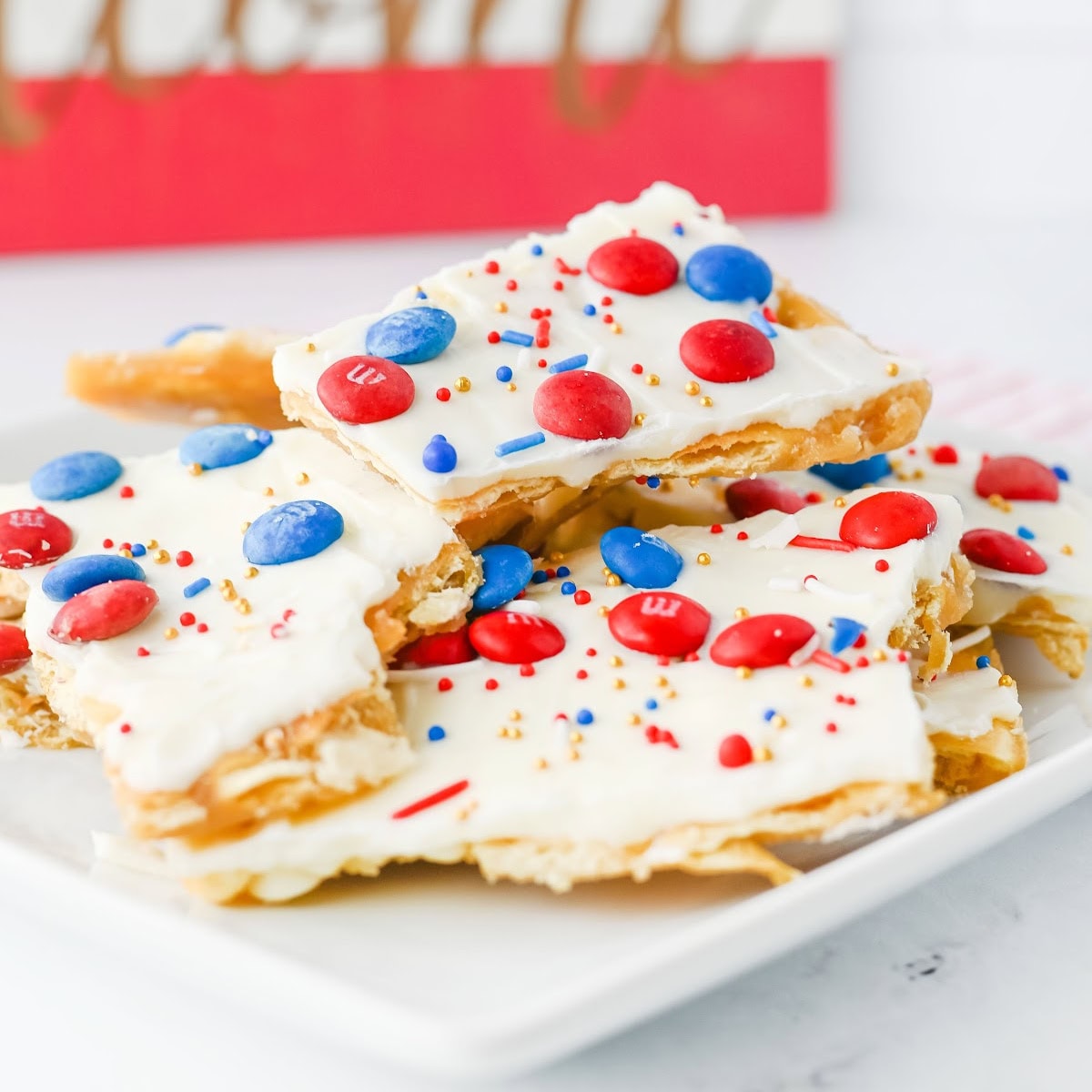Red, White & Blue Saltine Bark 1 Red, White & Blue Saltine Bark