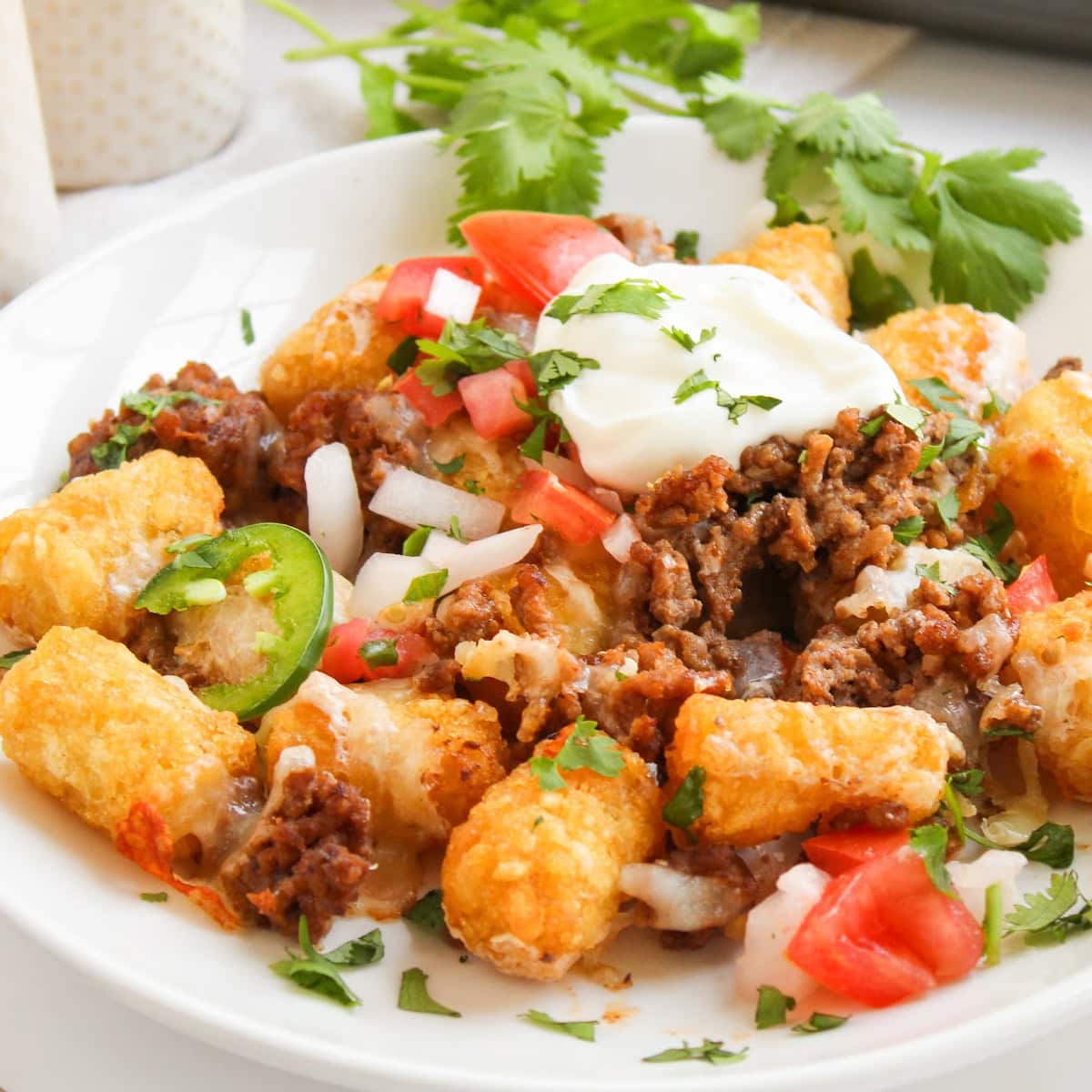 Sheet Pan Beef Tater Tot Nachos 1 sheet pan beef tater tot nachos