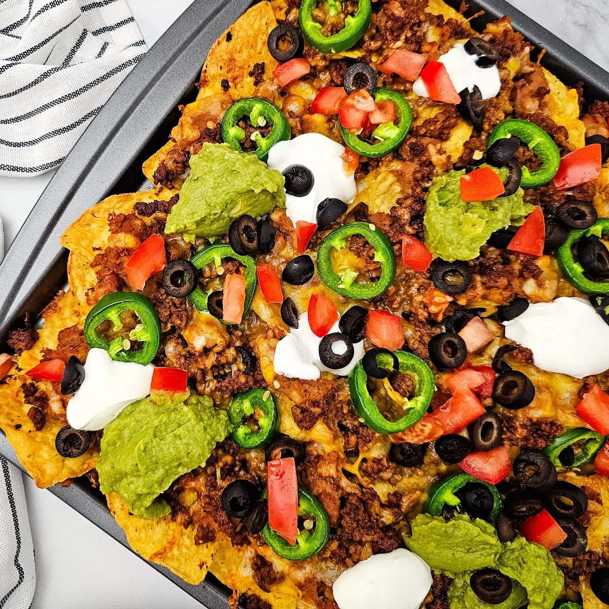 Sheet Pan Ground Beef Nachos featured image