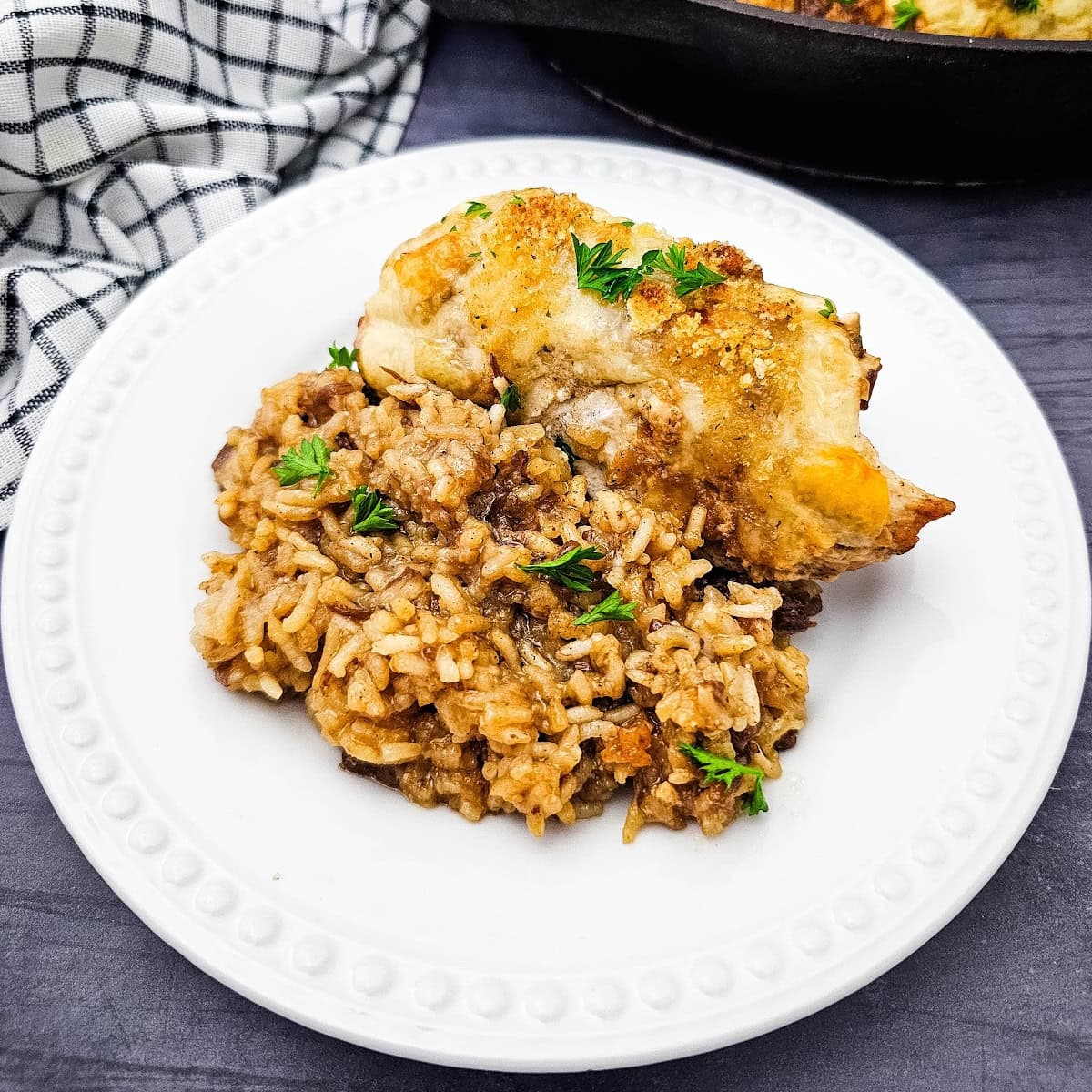 Skillet French Onion Chicken and Rice featured image copy