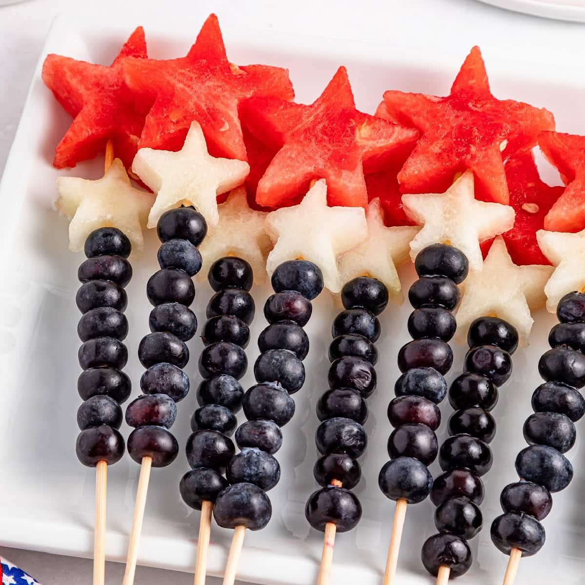 4th of July Sparkler Fruit Skewers 1 4th of July Sparkler Fruit Skewers