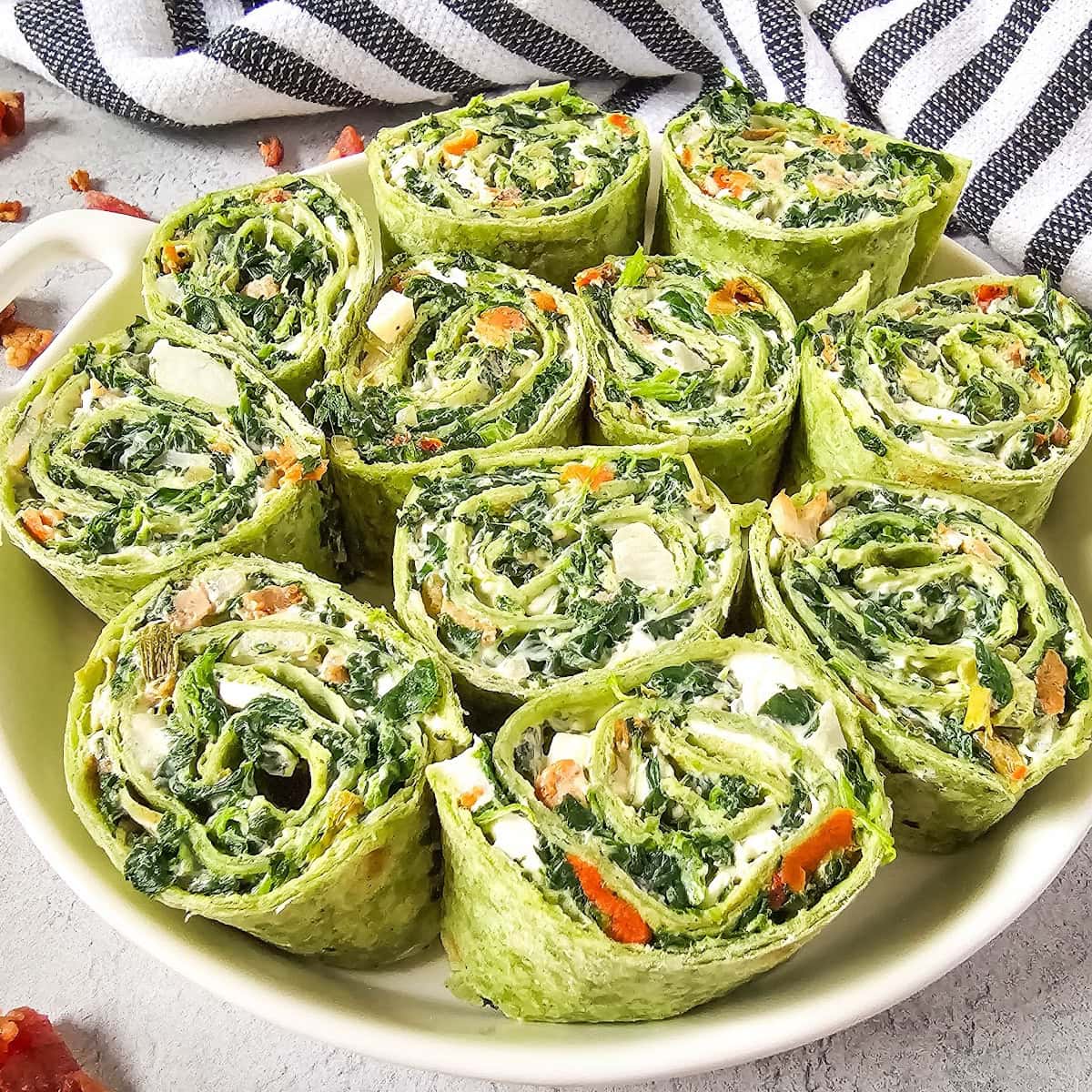 Classic Spinach Dip Pinwheels 1 spinach dip pinwheels featured image