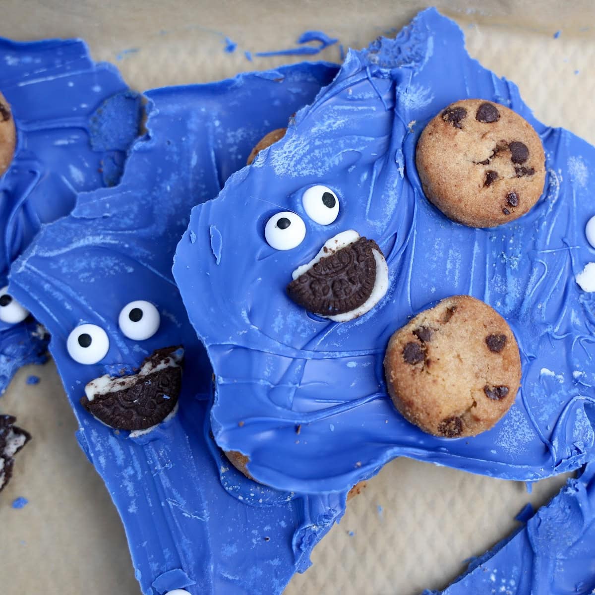 Cookie Monster Bark 1 cookie monster bark featured image