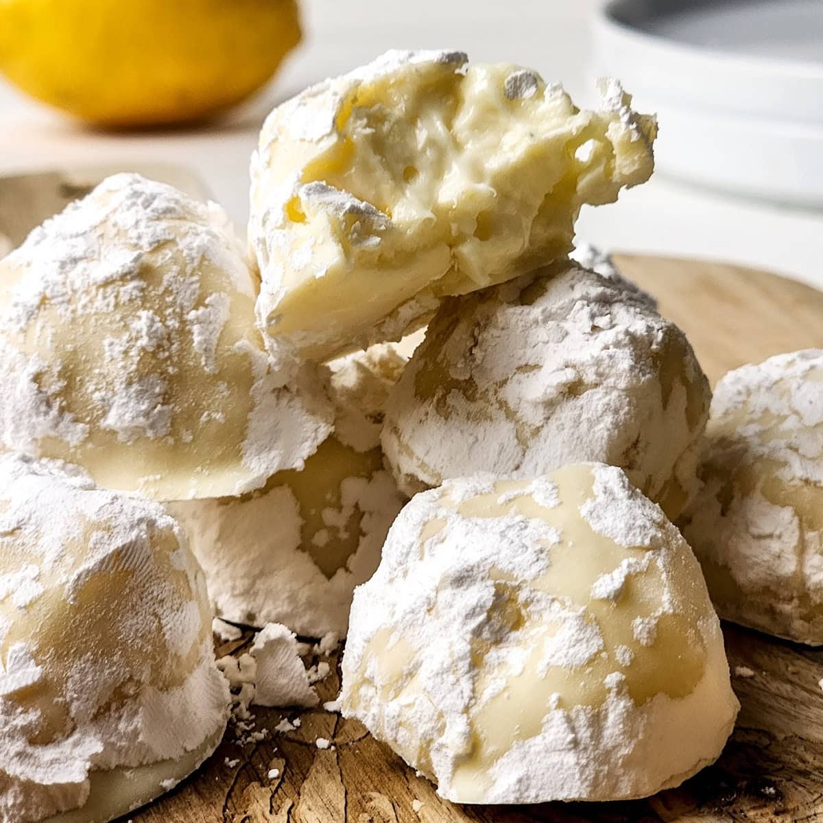 Sweet Lemon Bar Truffles 1 lemon bar truffles social media image