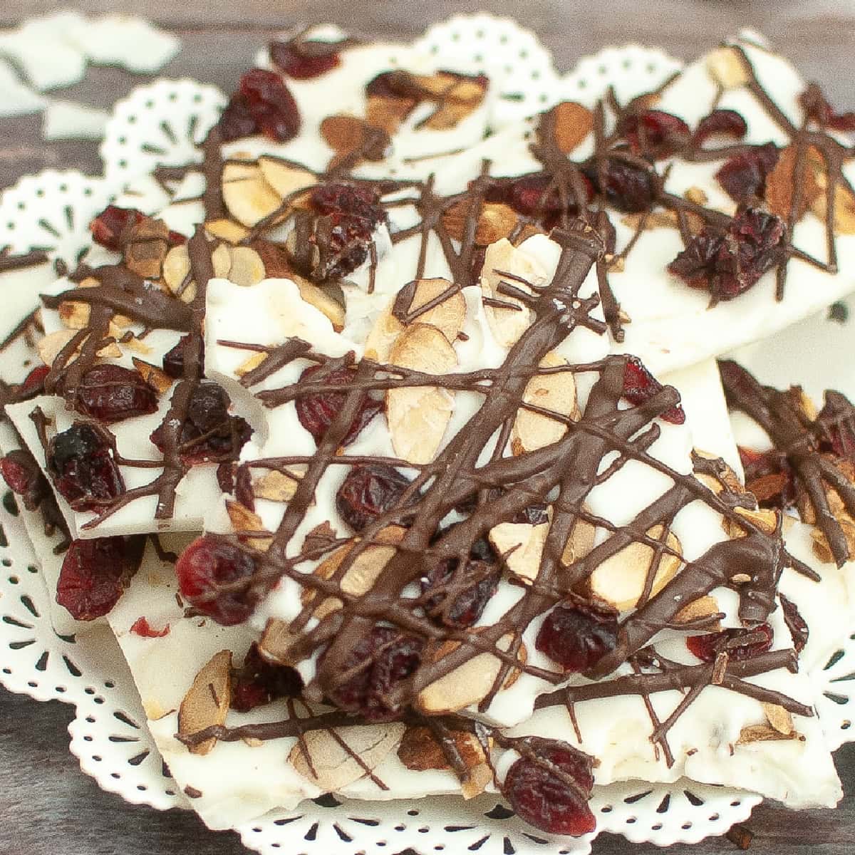 Toasted Almond and Cranberry Bark 1 toasted almond and cranberry bark