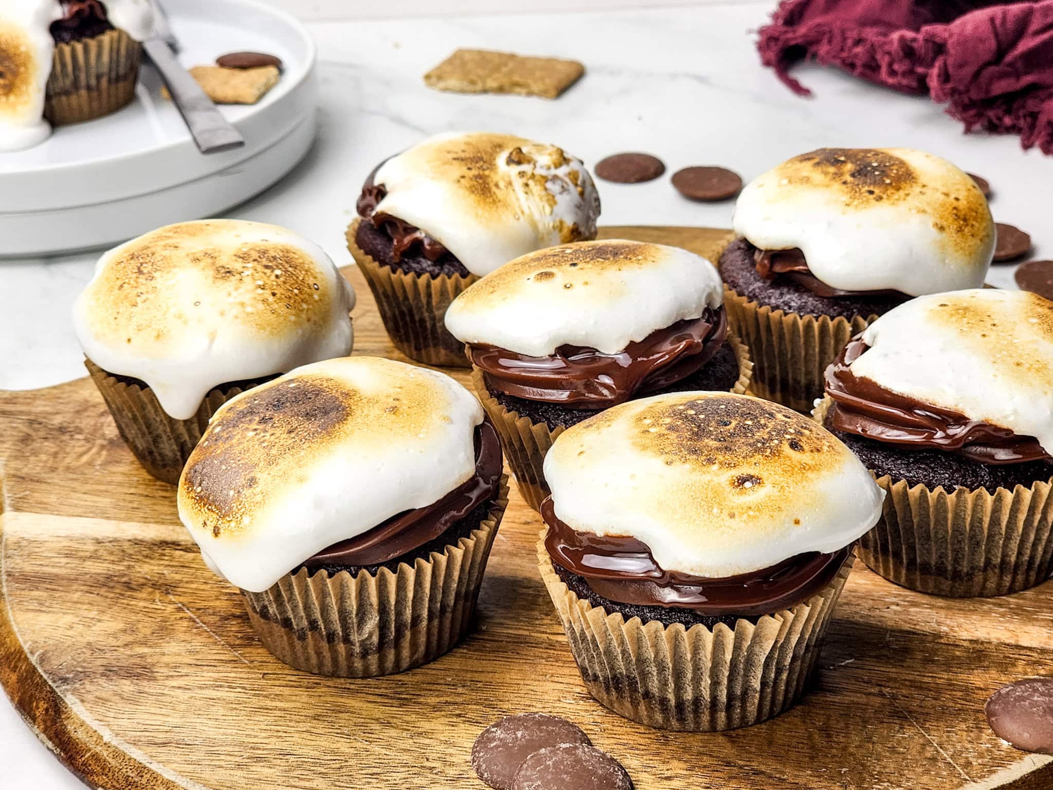 Toasted Marshmallow S’mores Cupcakes 1 Toasted Marshmallow S’mores Cupcakes